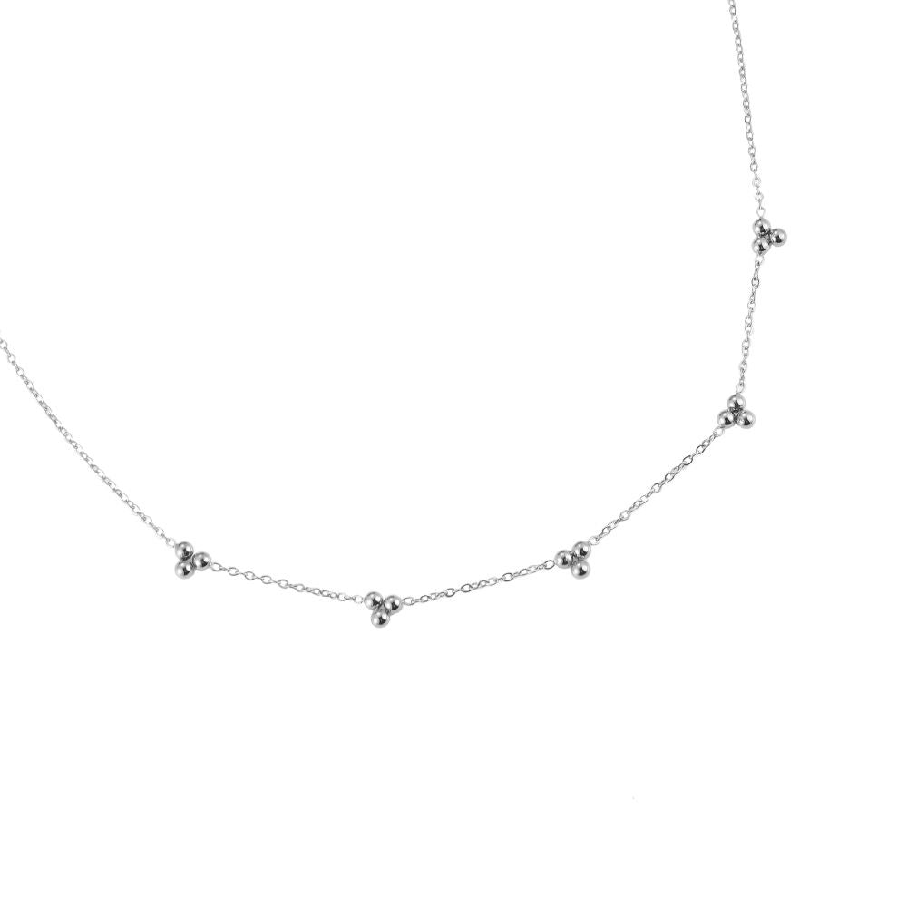 Triple dots ketting zilver