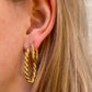 Ovale oorbellen goud