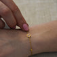 Birthstone armband goud