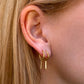 Twisted bar oorbellen goud