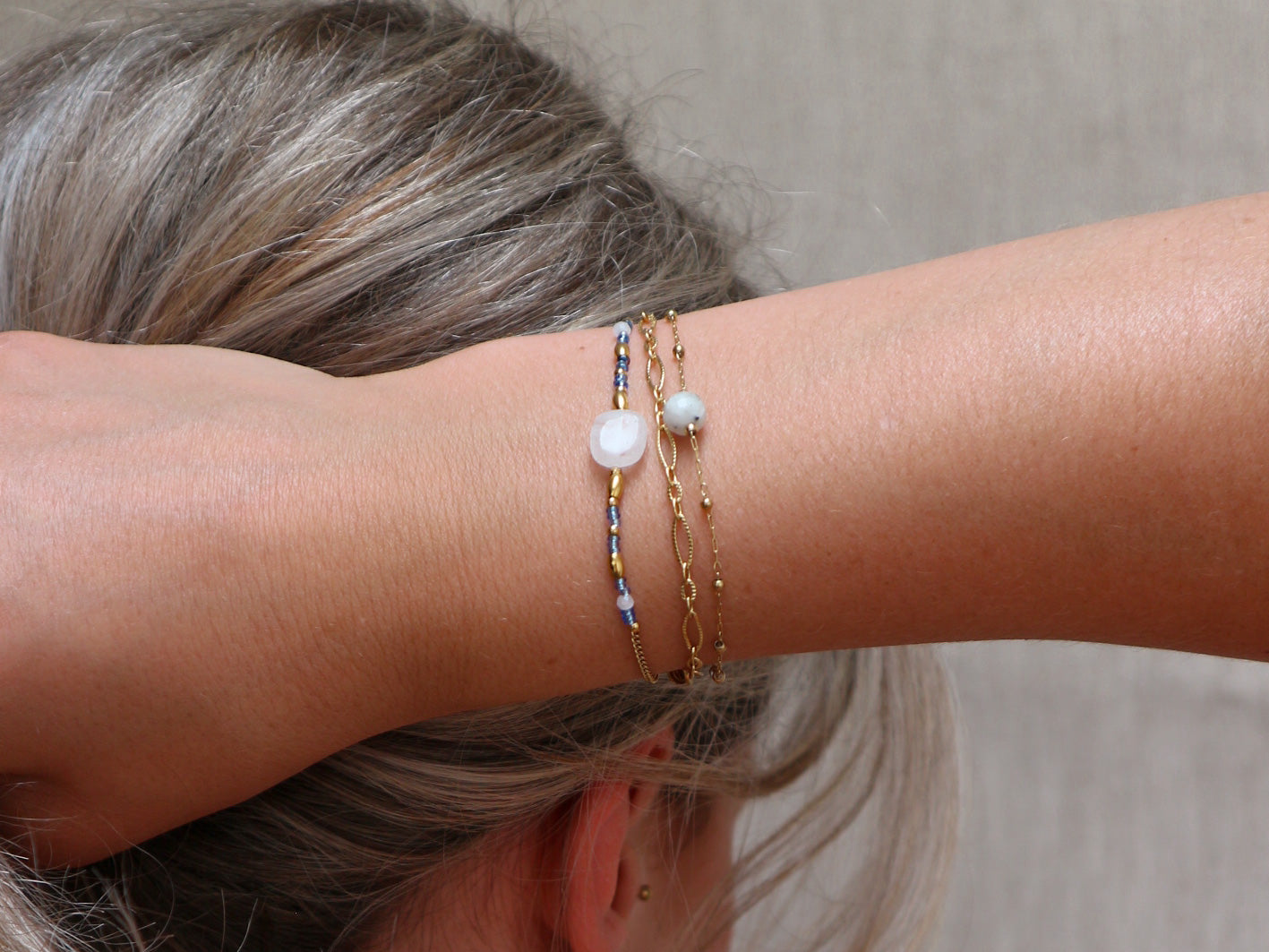 Ocean armband goud