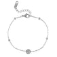 Birthstone armband zilver