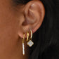 Clover oorbellen goud